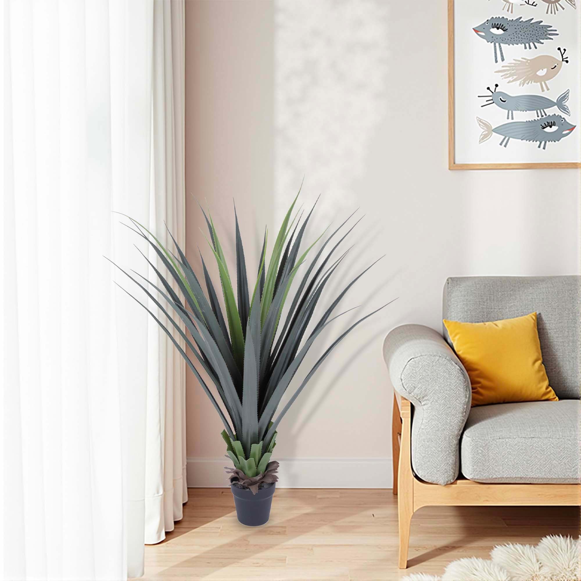 44inch Artificial Agave Plant Potted Plants Fake Agave Plant for Home Office Garden