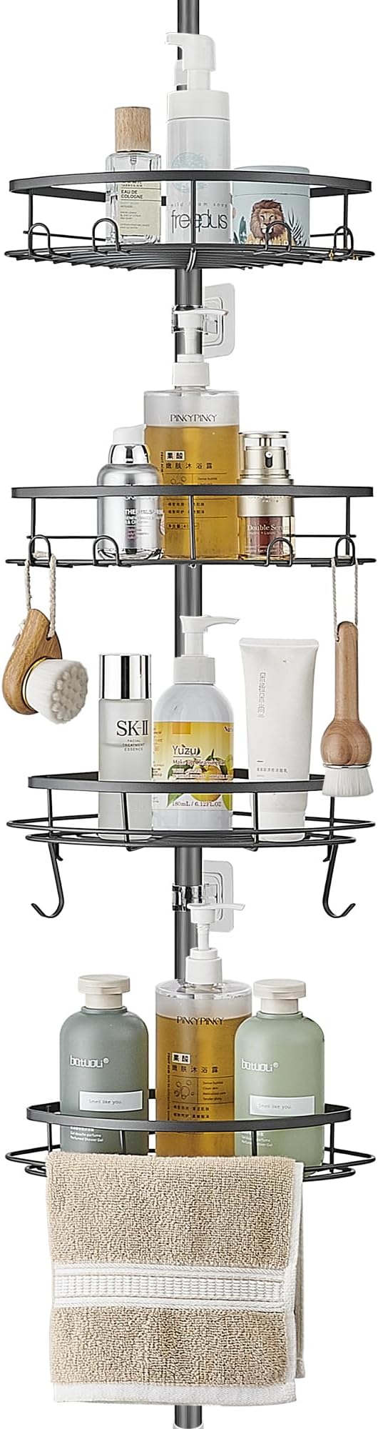 Corner Shower Caddy Tension Pole, Tension Rod Organizer