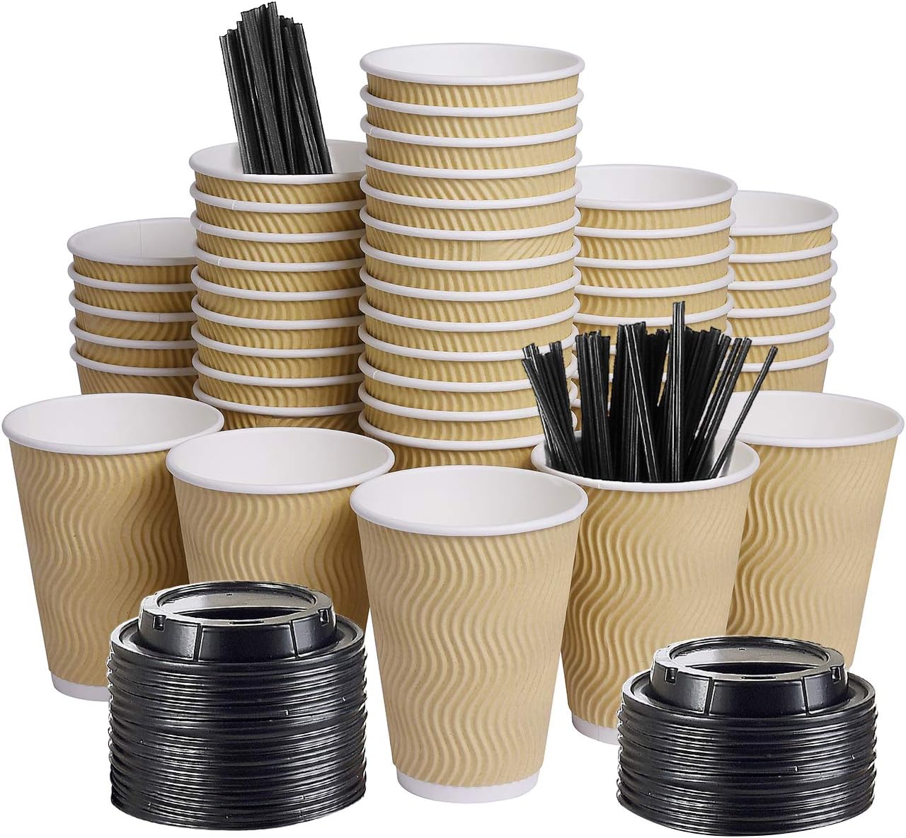 Disposable Paper Coffee Cups with Lids