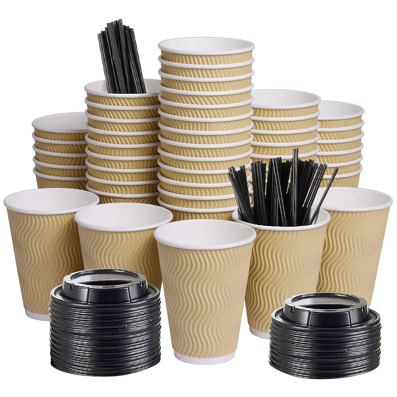 Disposable Paper Coffee Cups with Lids