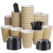 Disposable Paper Coffee Cups with Lids