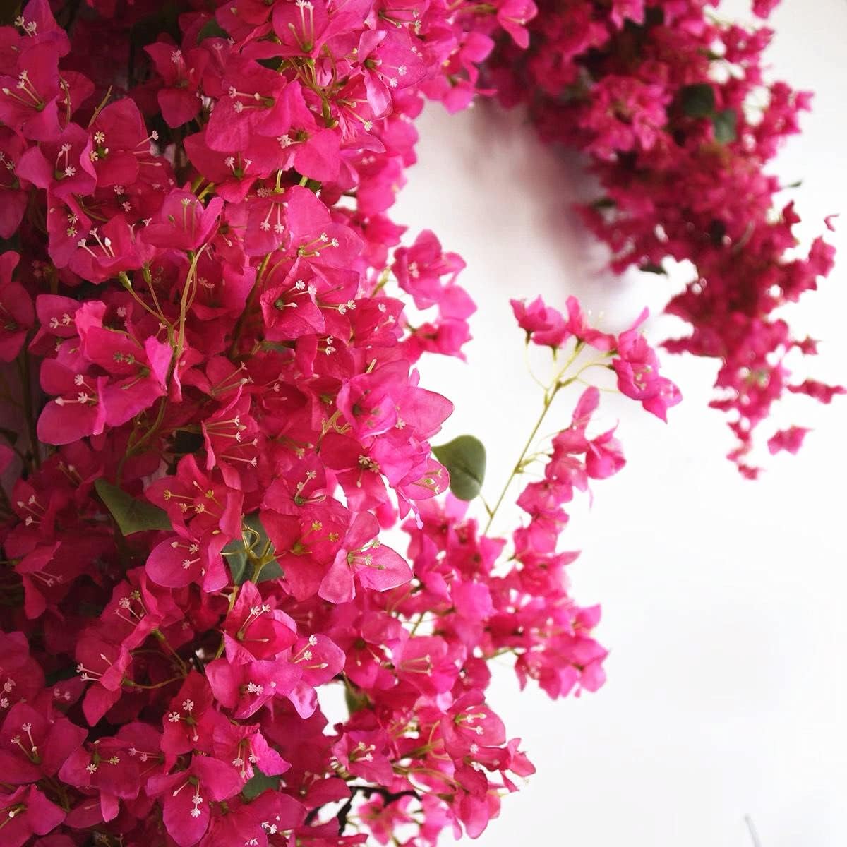 40Pcs in Bulk Artificial Bougainvillea Silk Flowers Branches Long Plant Stems 45"