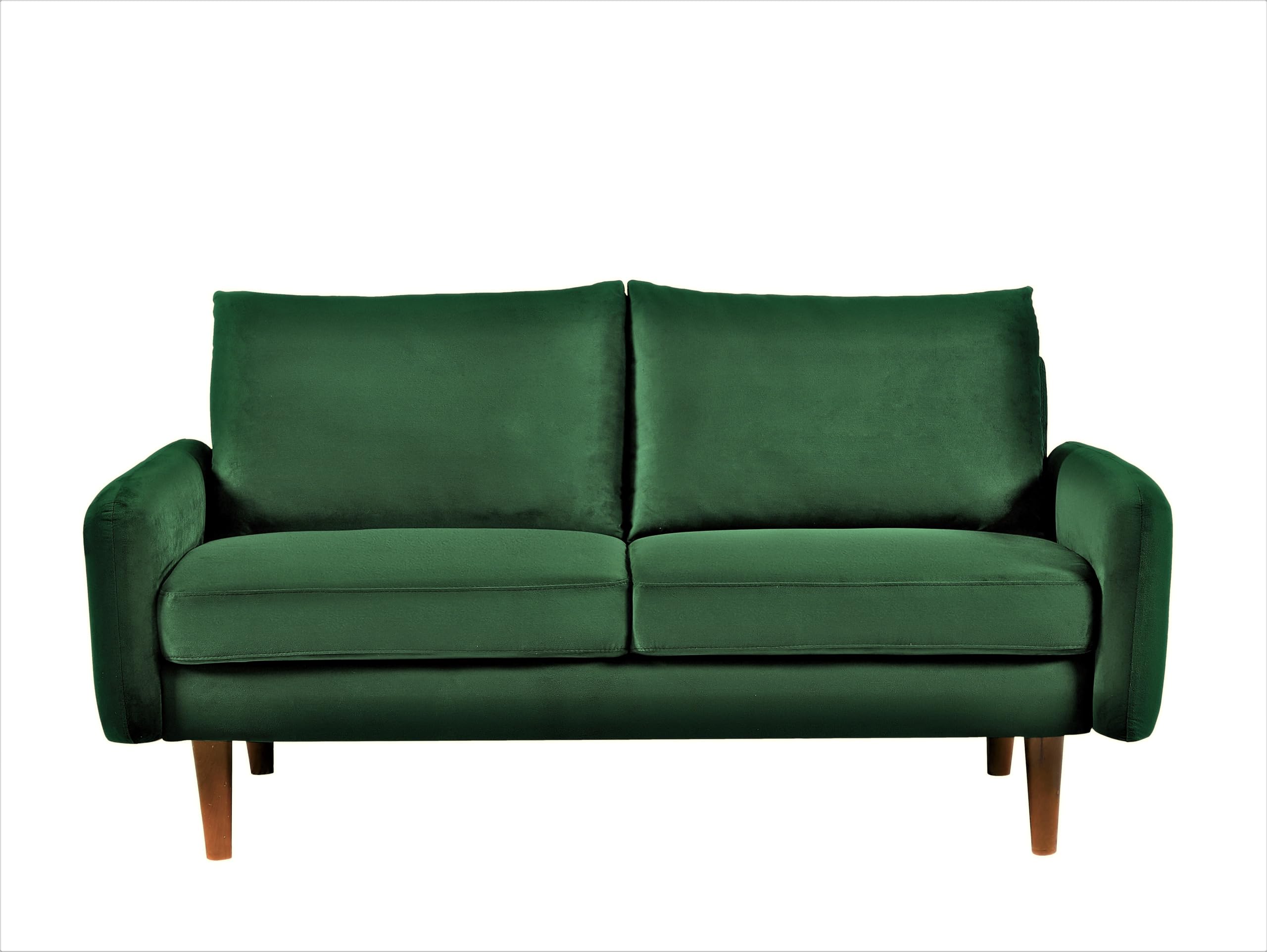 Kent Velvet Loveseat Sofa for Modern Living Rooms and Compact Spaces