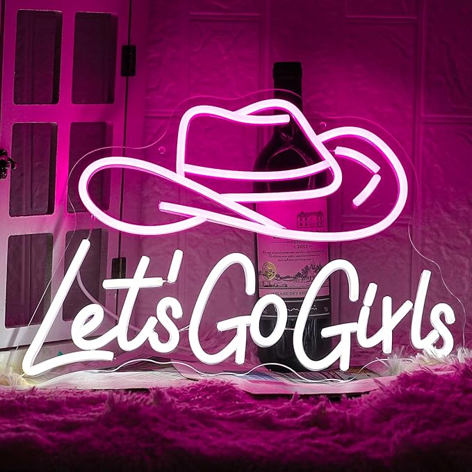 Cowboy Hat Neon Sign Howdy Cowboy Neon Signs Cool LED Neon Lights Dimmable Neon