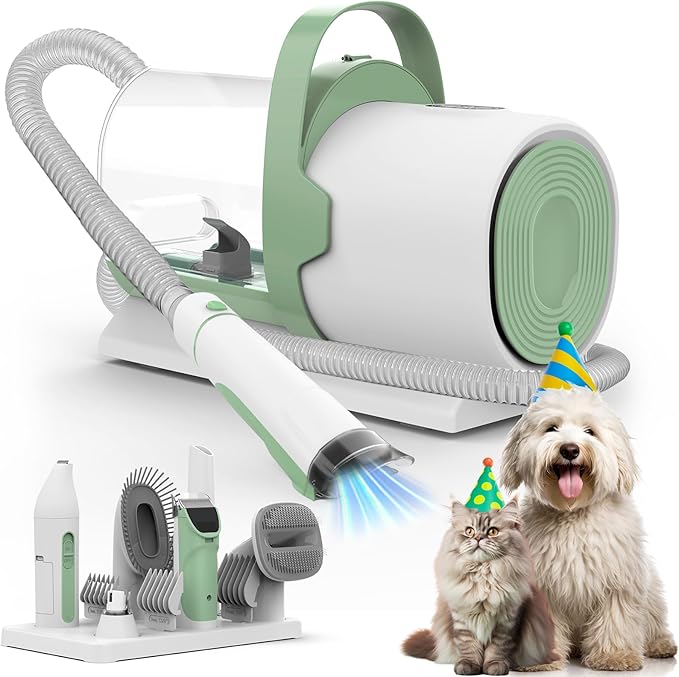 Dog Grooming Vacuum, Pet Grooming Kit, Dog Clipper Nail Trimmer Grinder