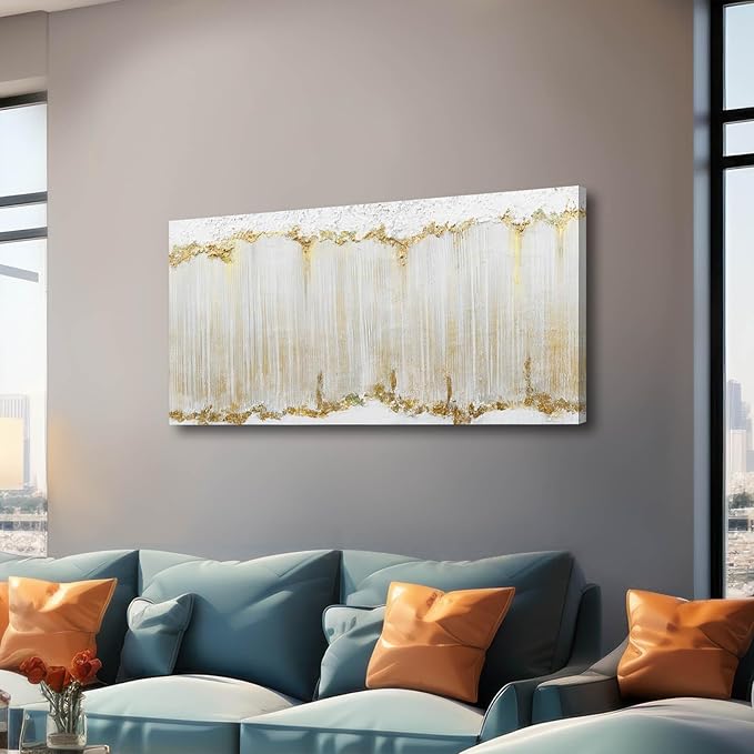 Minimalist Wall Art Gold Line Prints on White Blackground Office Posters White Abstract