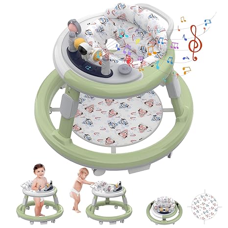Baby Walker Foldable, Baby Walker with Wheels, Infant Toddler Walker