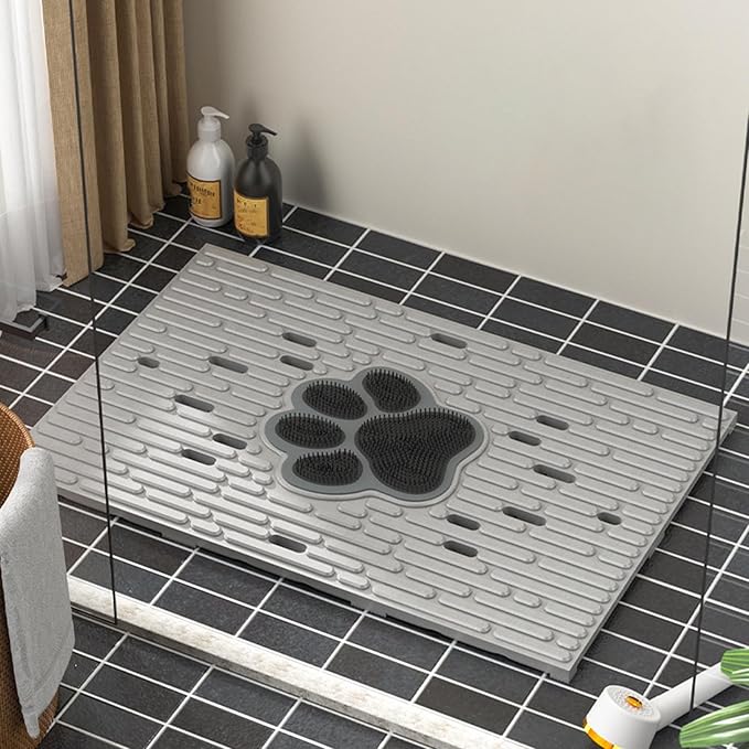 Anti Slip Shower Mat, Oversized Shower Mat with Drain Holes