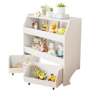Toy Storage Organizer with Movable Drawers, Toys Organizer Bookshelf