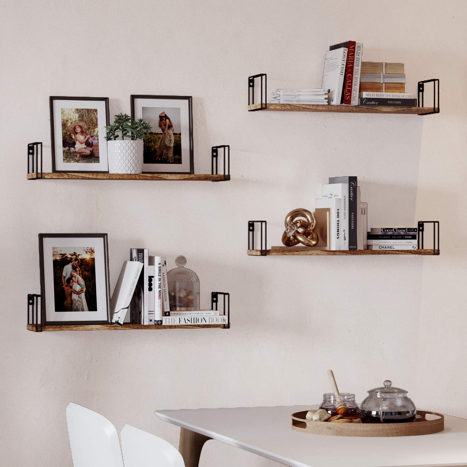 Avila Floating Shelves for Wall, Kitchen Pantry Organization and Storage Shelves