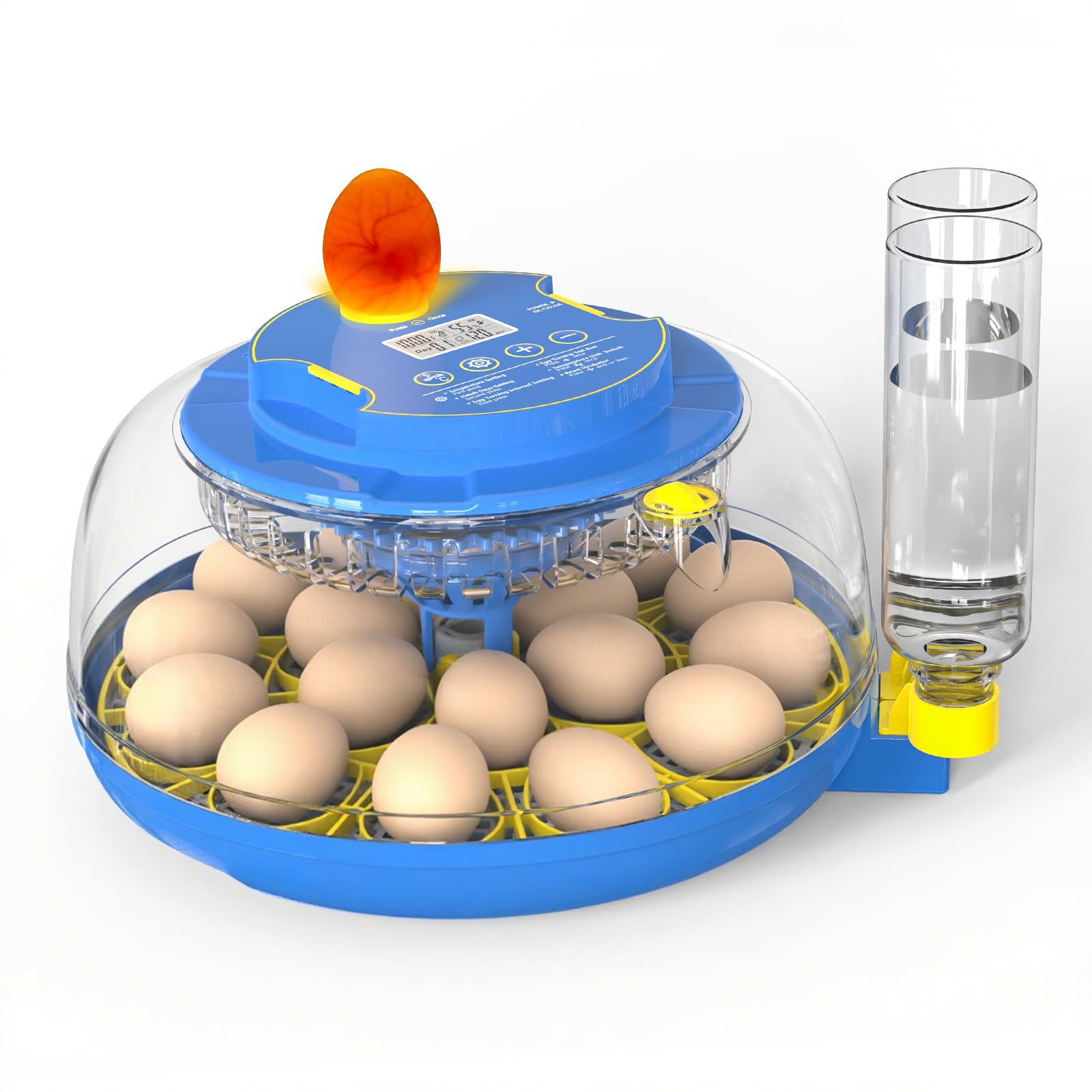Incubators for Hatching Eggs, 18 Egg Incubator with Automatic Turning and Humidity