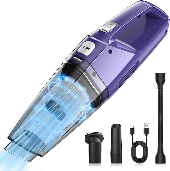Handheld Vacuum Cordless,Car Vacuum Cleaner Portable with Powerful Suction/Multi