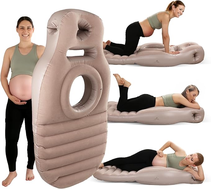 Inflatable Pregnancy Pillow, Full Body Maternity Airbed/Float with Hole for Tummy