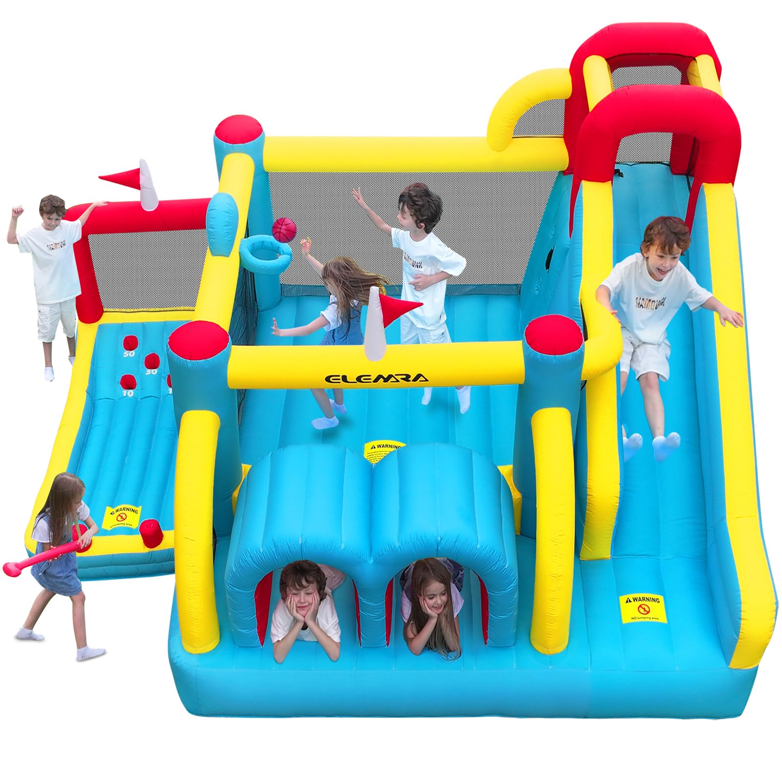 7 in 1 Inflatable Bounce House, 15x12’XL Golf Inflatable Bouncer with Blower, Bounce House