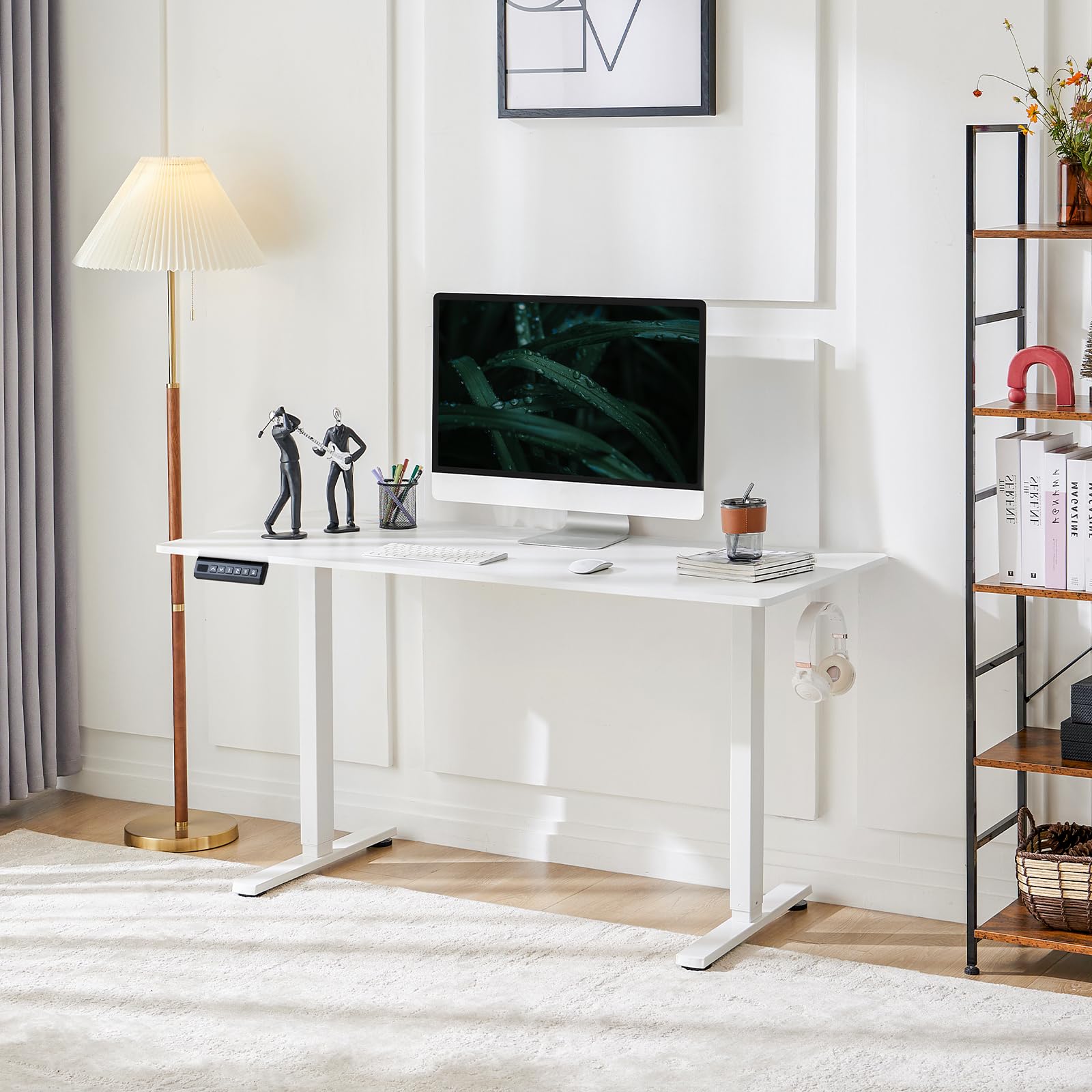 Electric Standing Desk - 55 x 24 Inch Ergonomic Adjustable Height