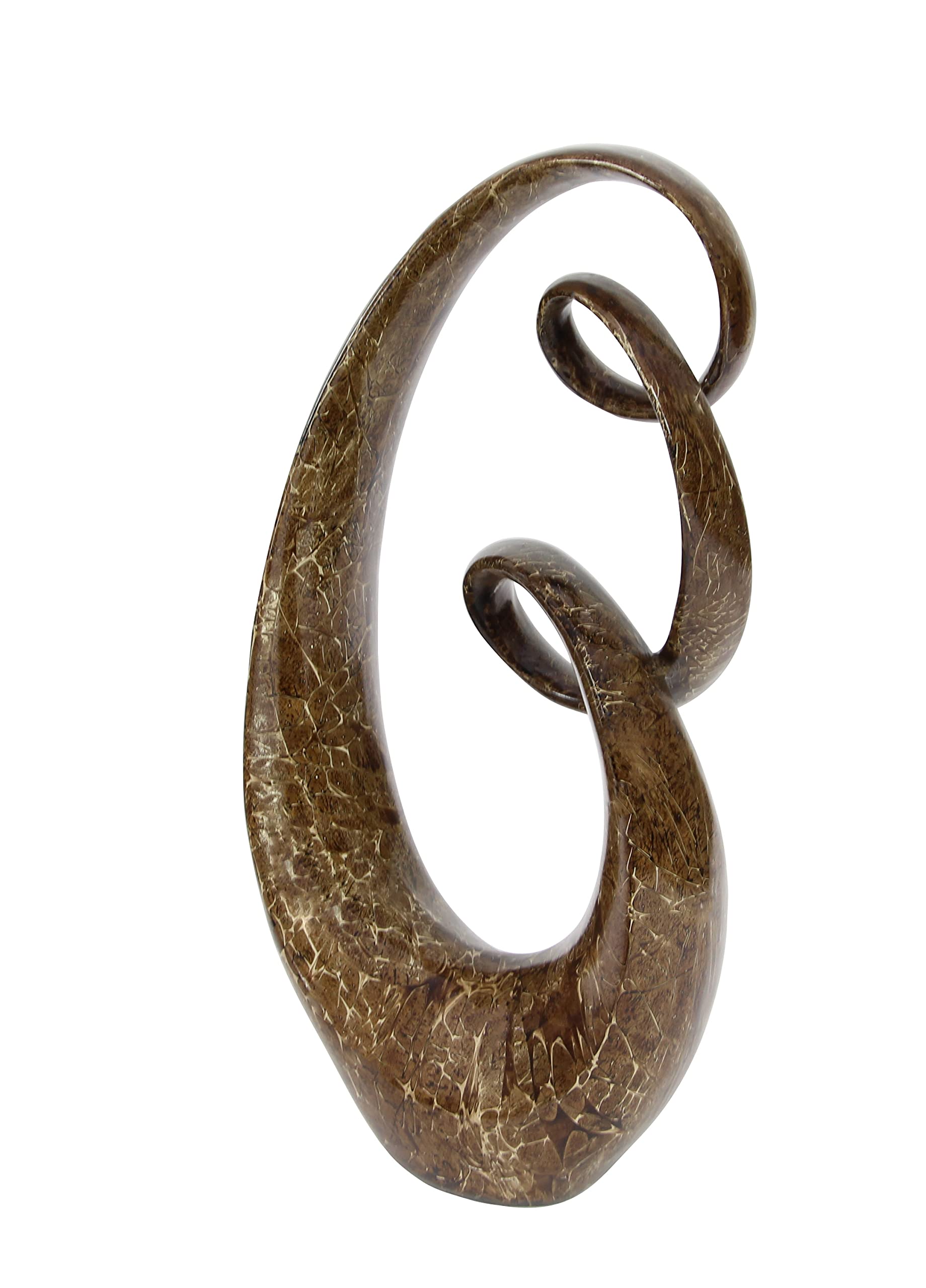 Abstract Decorative Sculpture Swirl Home Decor Statue, Accent Figurine 14" x 8" x 31"