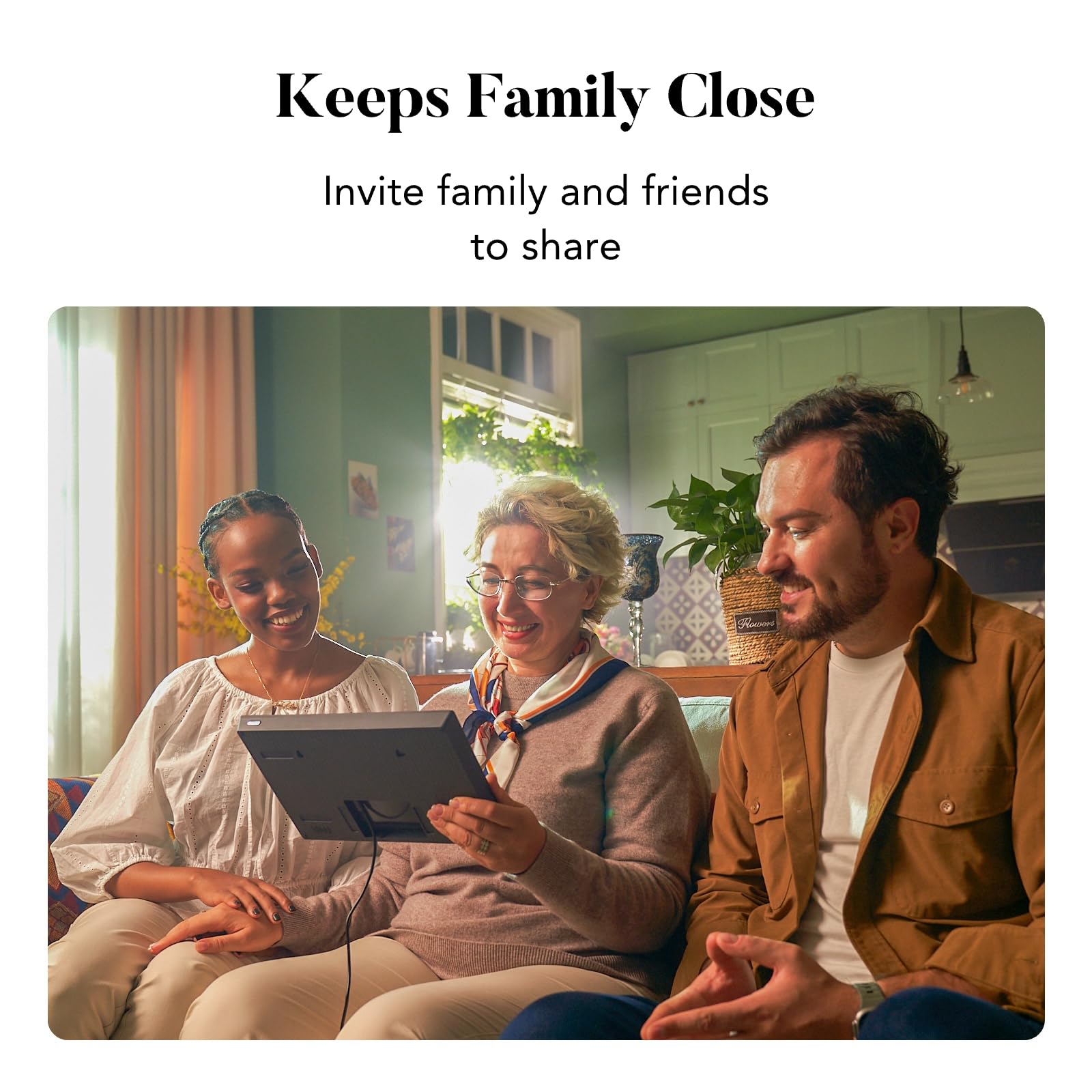 pexar by Lexar Digital Picture Frame, 2K Resolution Ultimate Clarity, 11'' Anti-Glare Touch Screen Stunning Under Lighting, WiFi Photo Frame 32GB for Home Decor, Gifting, Share Photos/Videos via APP