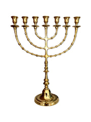 Brass 4898B, high 18",7 Branch, Menorah Candles, Menorah from Israel