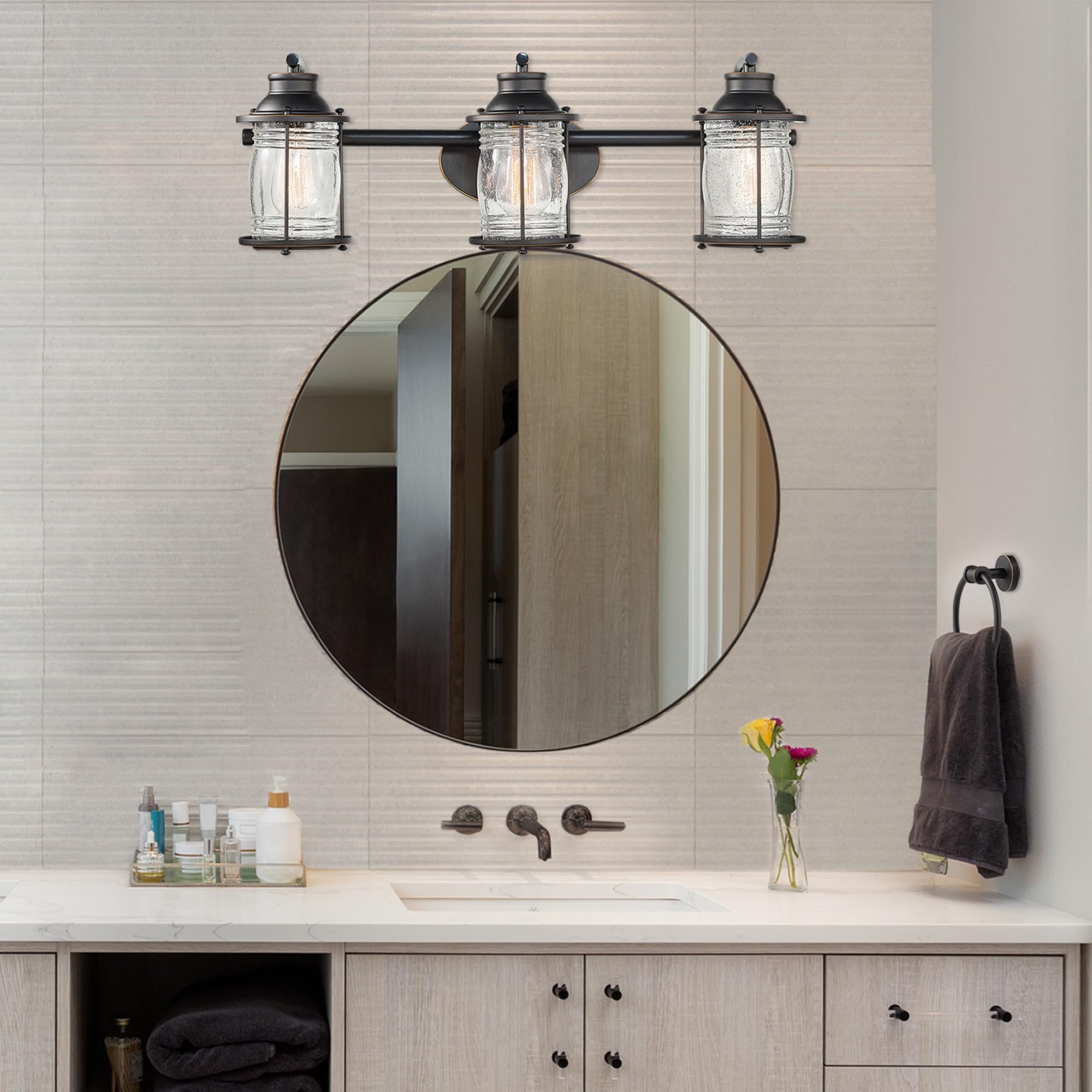 Electric 51549 5-Piece Bathroom Accessory Set, with Vanity, Oil Rubbed Bronze