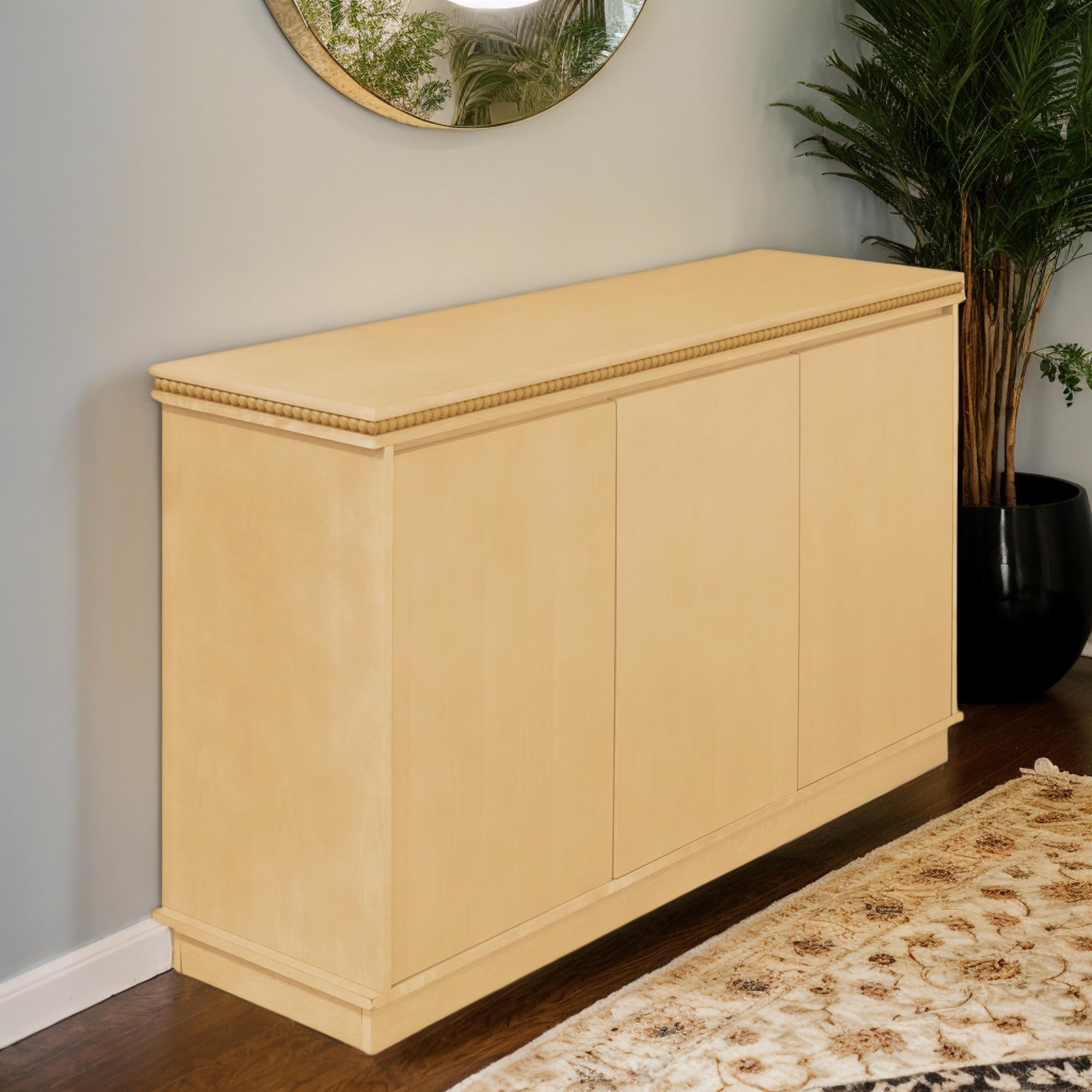 House Wooden Storage Cabinet with Adjustable Shelves - Deep Kitchen Pantry Organizer