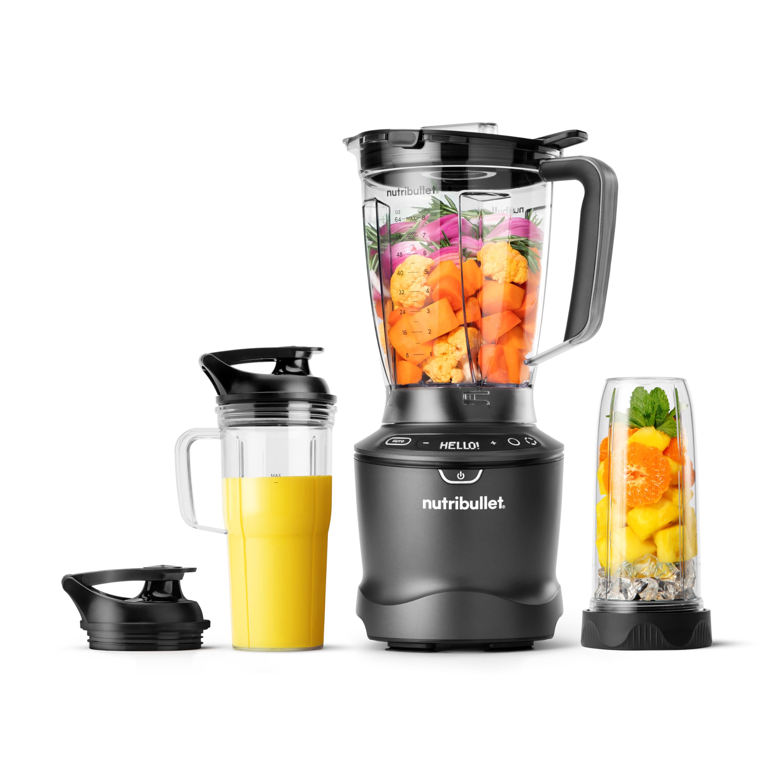 SmartSense Blender Combo, 5-speed blender, 1400 Watt Gunmetal Gray