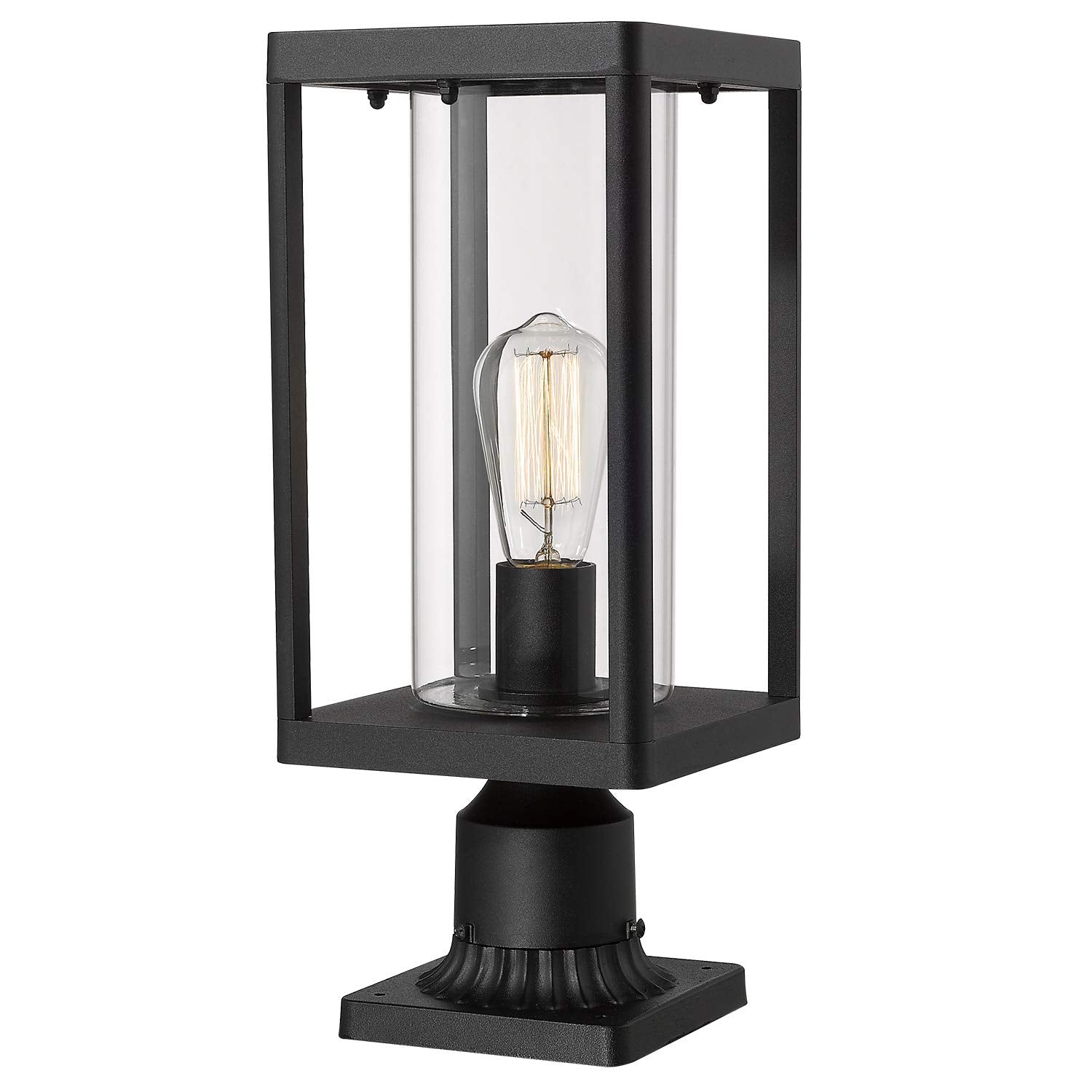 Outdoor Post Lights, 20inch Large Modern Large Exterior Post Lantern Pillar Light