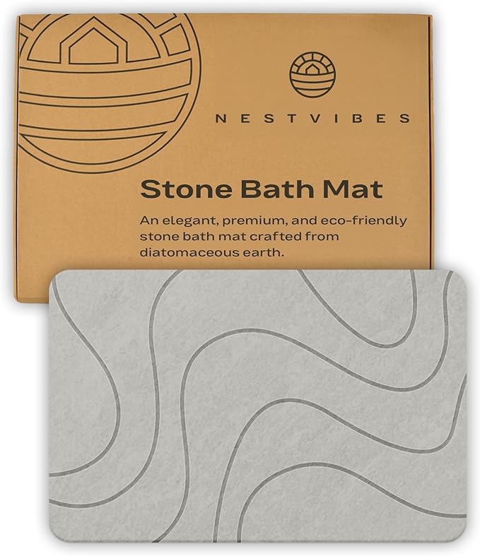 Stone Bath Mat Diatomaceous Earth Bath Mat Quick Drying Bathroom Mat Diatomite