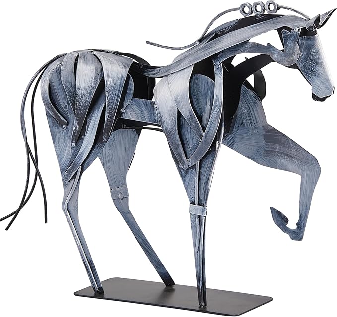 Metal Horse Statue Decor, Handmade Strong Modern Horse Sculpture Handicraft