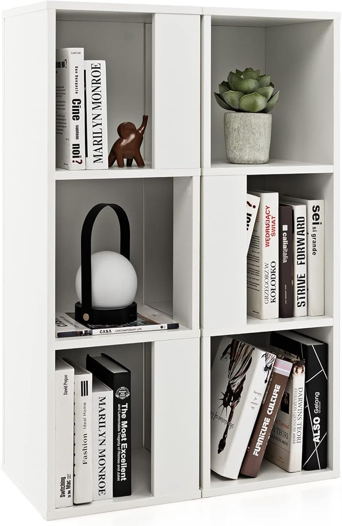 Bookcase, 3-Tier Freestanding Bookshelf with Anti-toppling Device