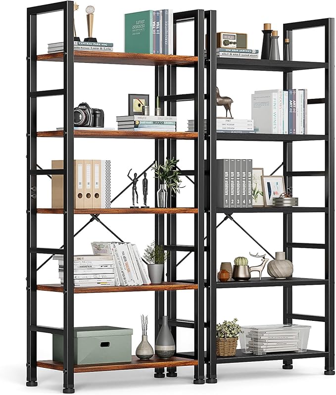 5 Tiers Bookshelf, Classical Modern Book Shelf