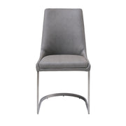 Leather Upholstered Chair with U Shaped Base