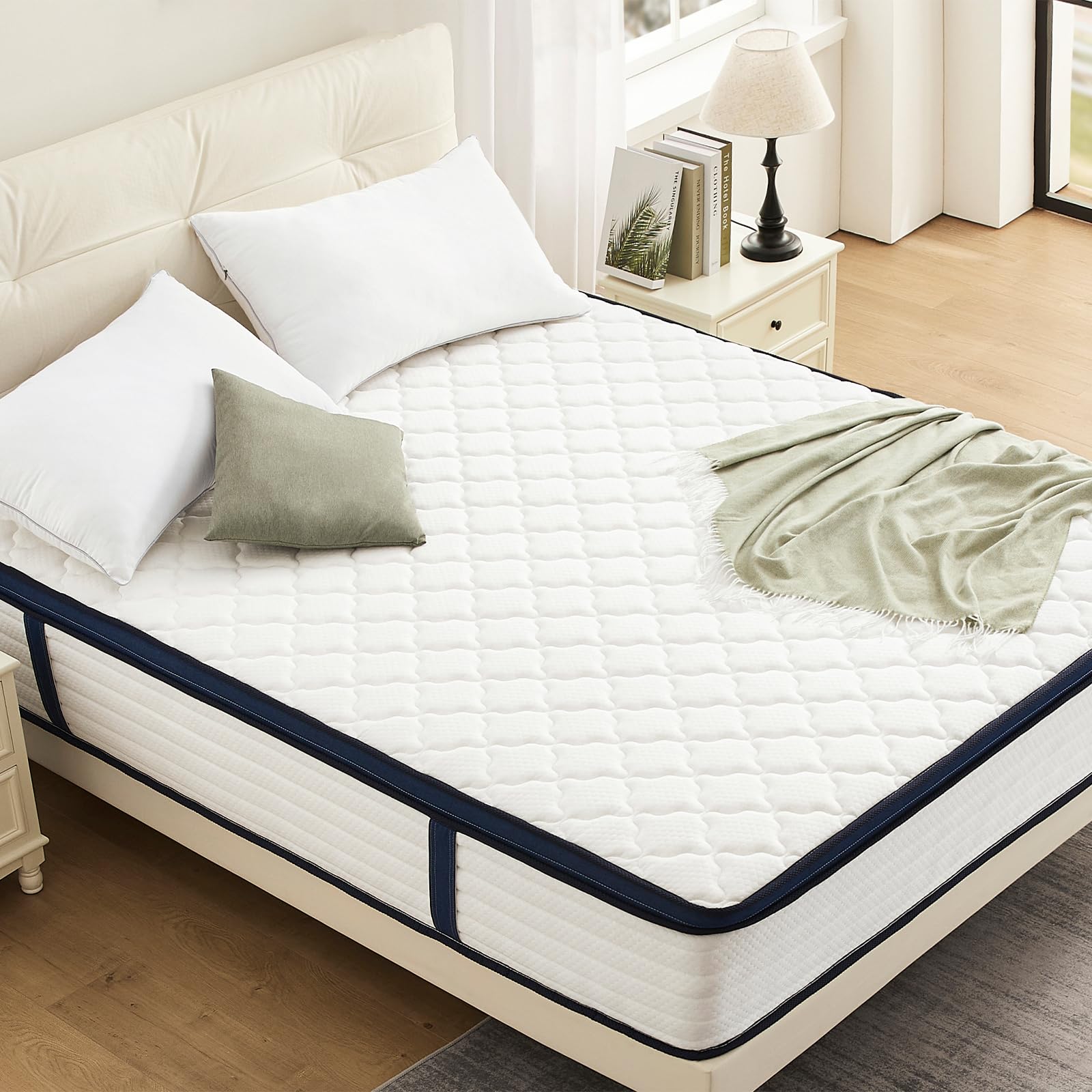 Queen Mattress 12 Inch Mattress Queen Size - Memory Foam & Pocket Coils Springs