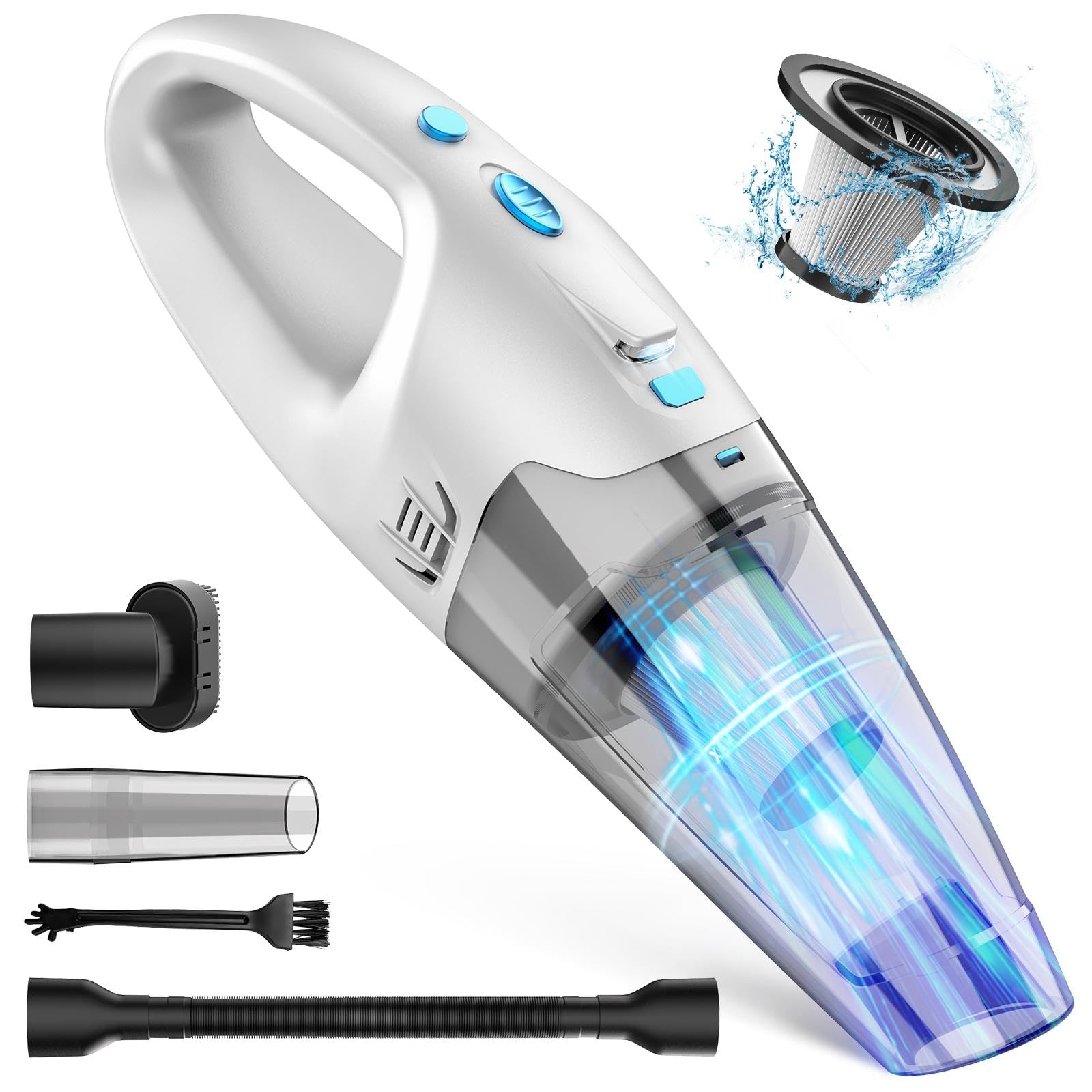Handheld Vacuum Cordless,Car Hand Cordless Rechargeable,Powerful Suction Hand Held