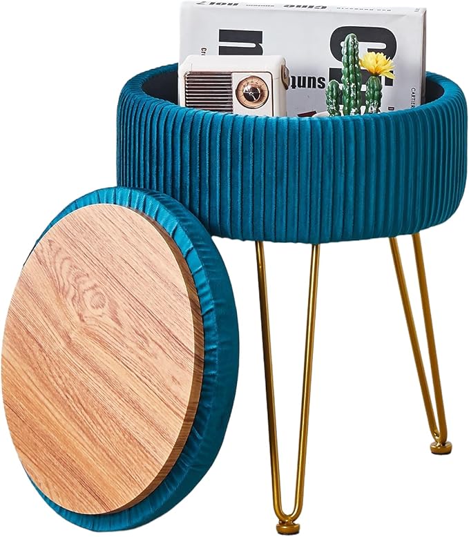 Velvet Foot Rest Stool or Ottomans and Poufs