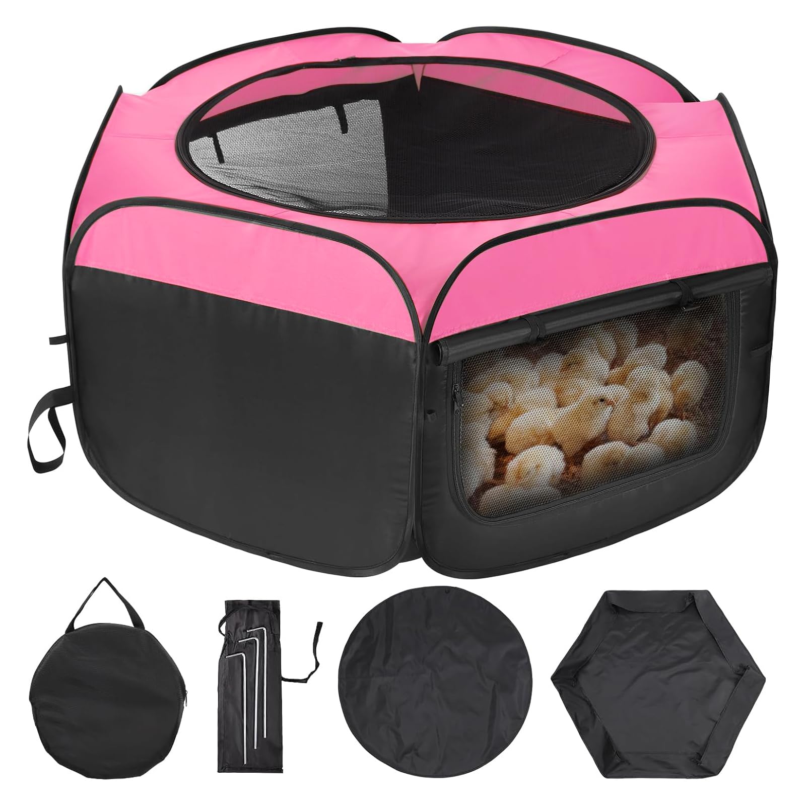 Chicken Brooder Box for Chick Starter Kit,Portable Chick Brooder Pen/Chicken Playpen/Baby