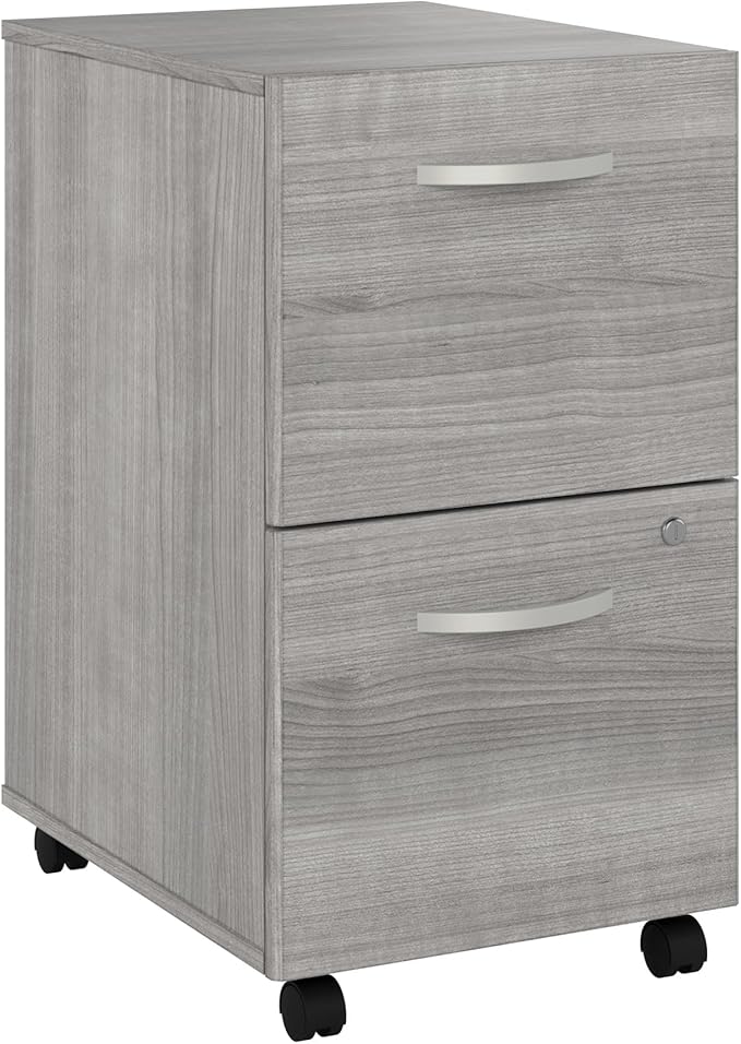 Furniture Studio C 2 Drawer Mobile File Cabinet in White