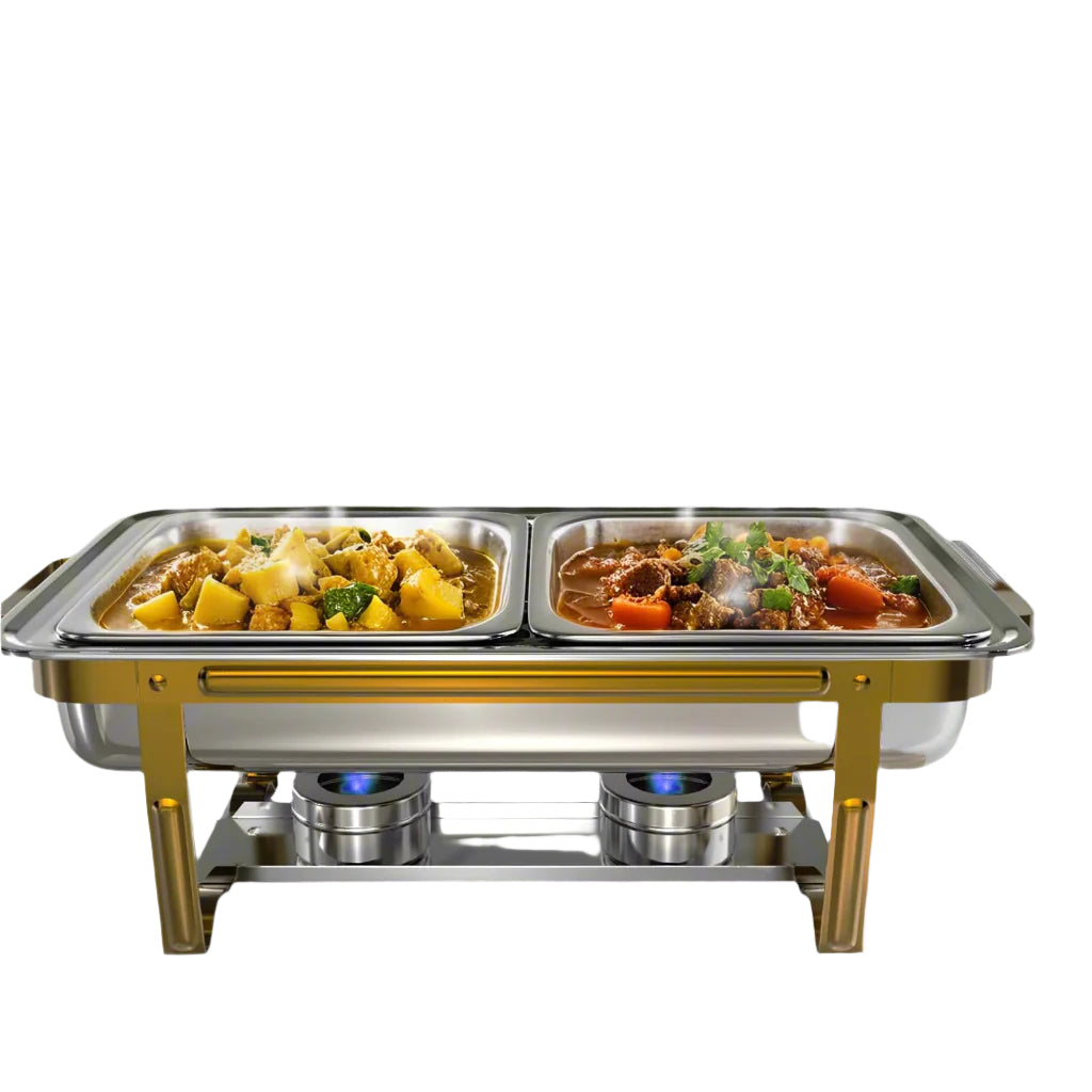9Qt 4 Pack [Multiple Food Pans] Chafing Dishes for Buffet | Chafing Dish