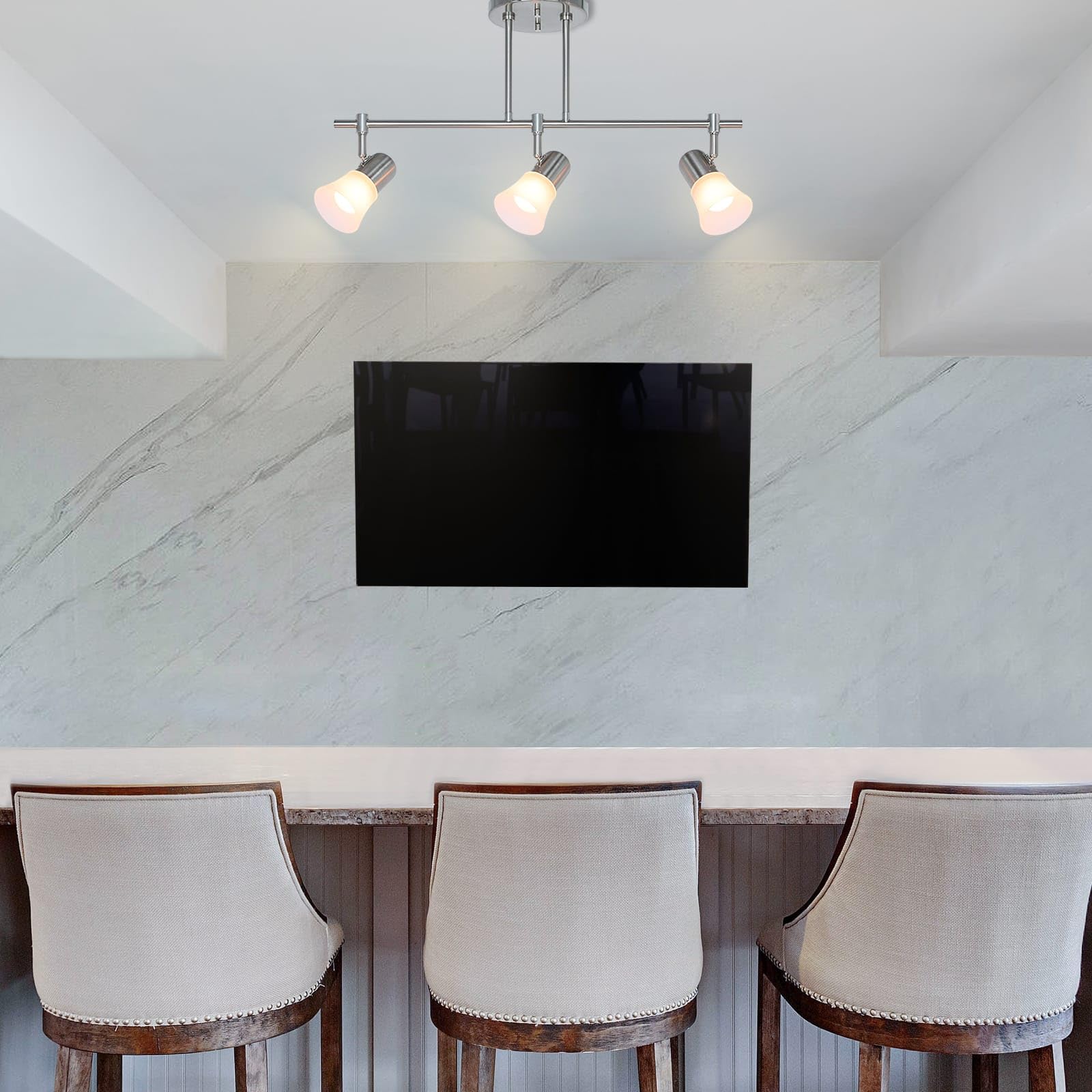 Kitchen Track Light, 3 Light Track Lighting Modern Hanging Kitchen Island Ceiling