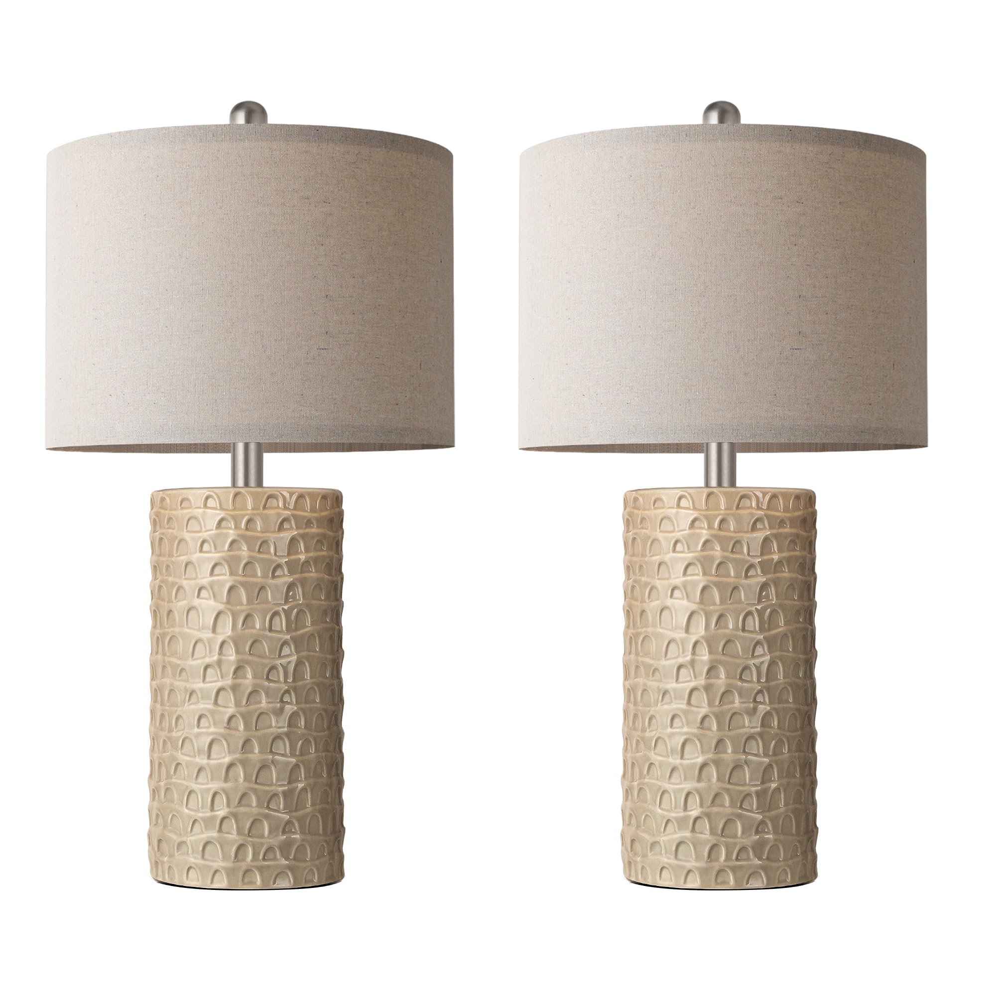 Modern Ceramic Table Lamp Set of 2, Table Lamps for Living Room