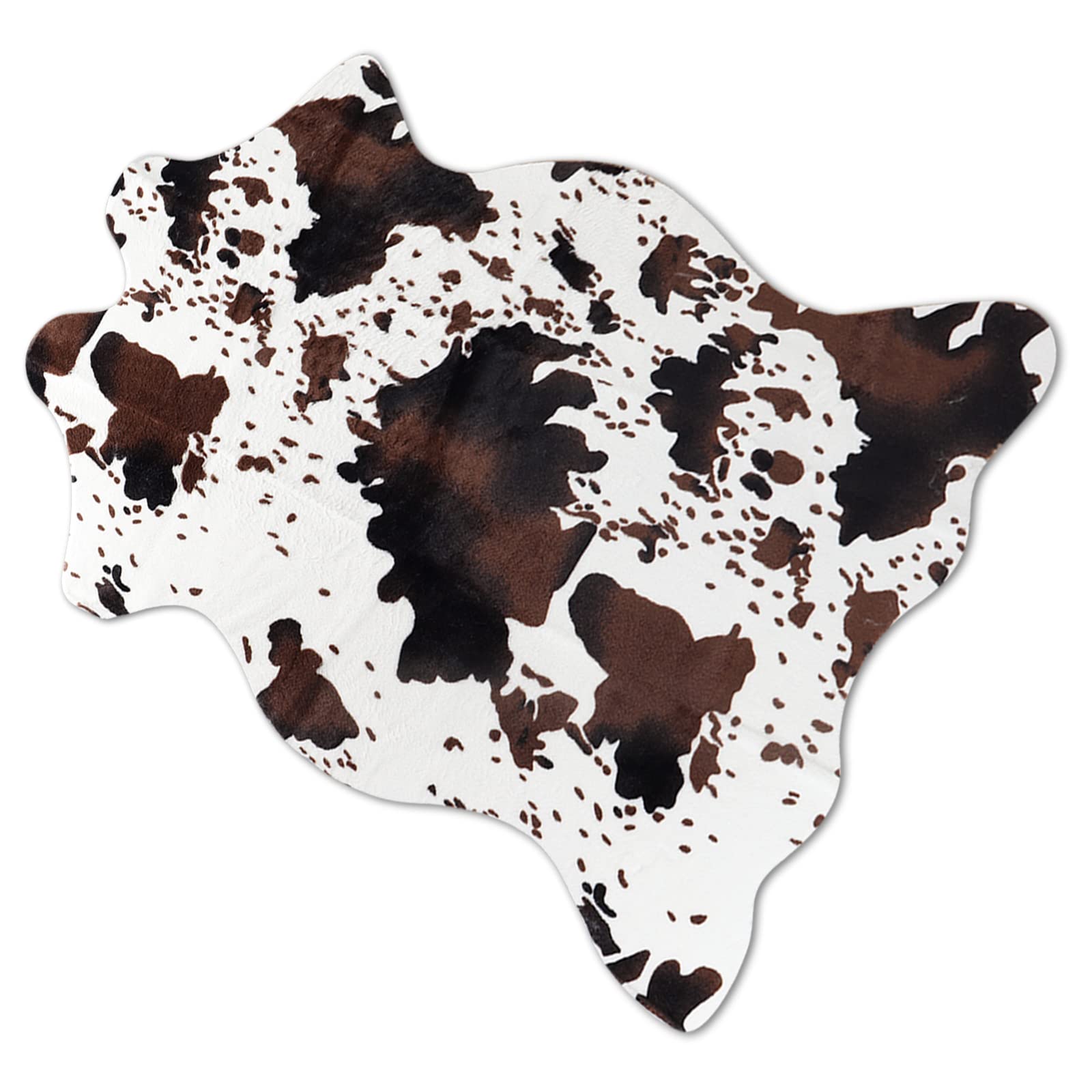 Cow Print Rug Faux Cowhide Rug Cute Area Rug Fun Western Room Decor for Bedroom