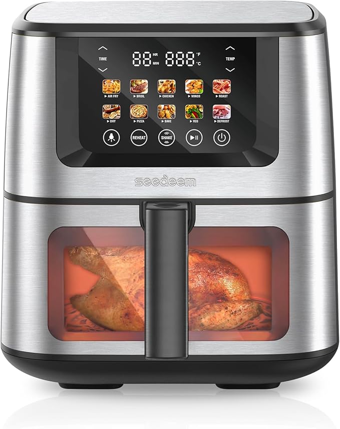 Max XL Air Fryer, 8 Quart, 10-in-1 Hot Air Fryer Oven with Color LCD Display Touchscreen