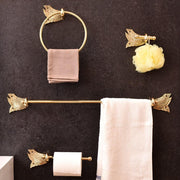 Premium Brass Swan Bathroom Accessories Set Decorative Gold Towel Bar