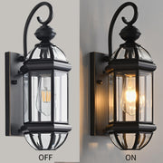 Outdoor Light Fixture 17" Copper Exterior Wall Lights Black Lantern Porch Light