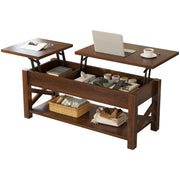 Coffee Table, 47.2" Lift Top with Hidden Compartment, 2 Way Lift Top Coffee Table