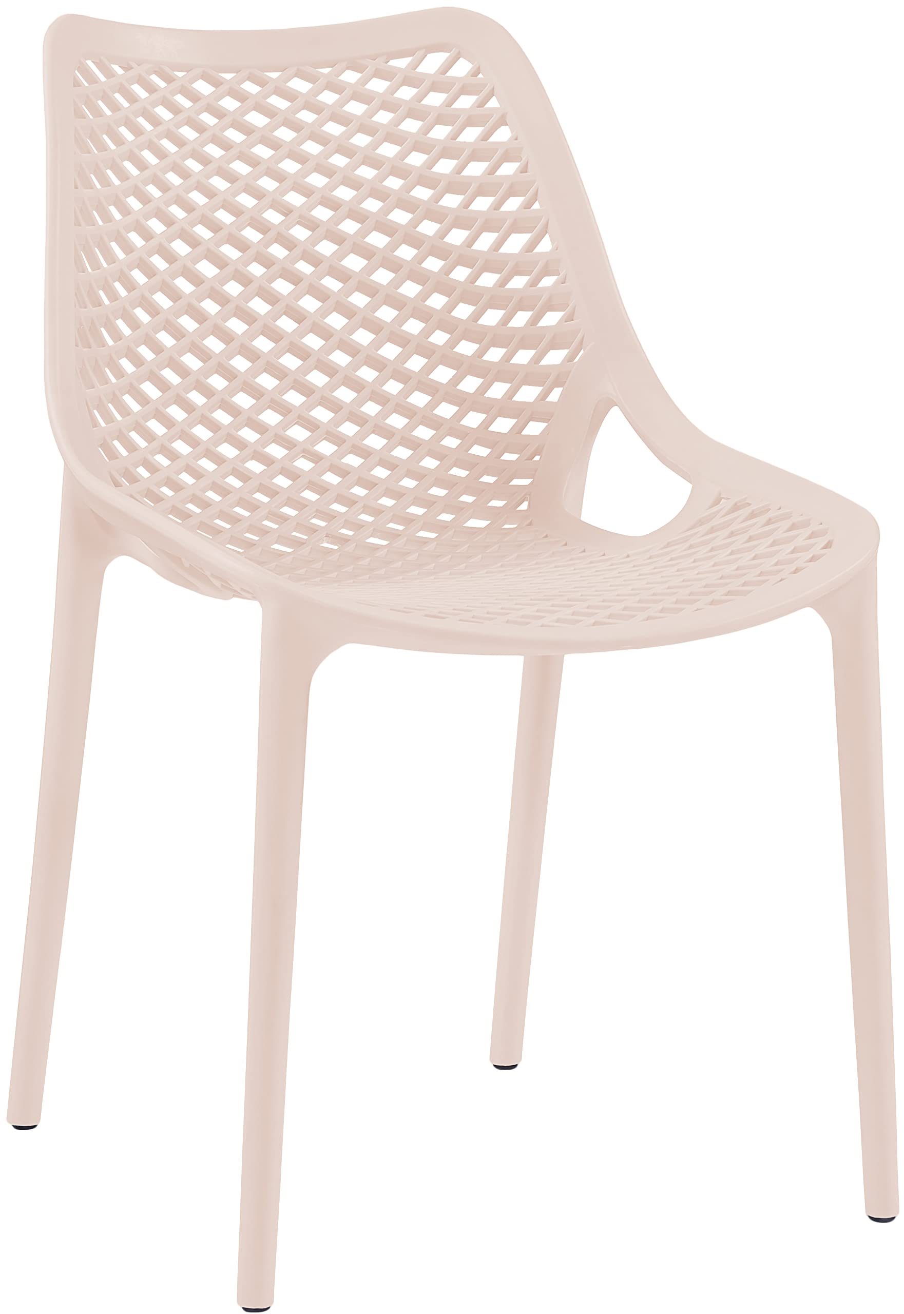 Contemporary Patio Dining Chair with Polypropylene Plastic, Weather Resisting