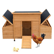 Chicken Coop, 55" Large Wooden Chicken Hutch with 6 Nesting Boxes