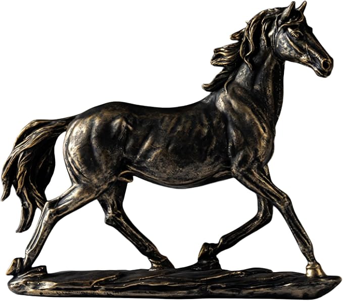 Horse Statues, Art Figurine Decorative Sculpture,Resin Horse Art Figurine Standing
