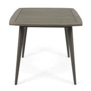 Caleb Indoor Square Acacia Wood Dining Table, Gray, Finish