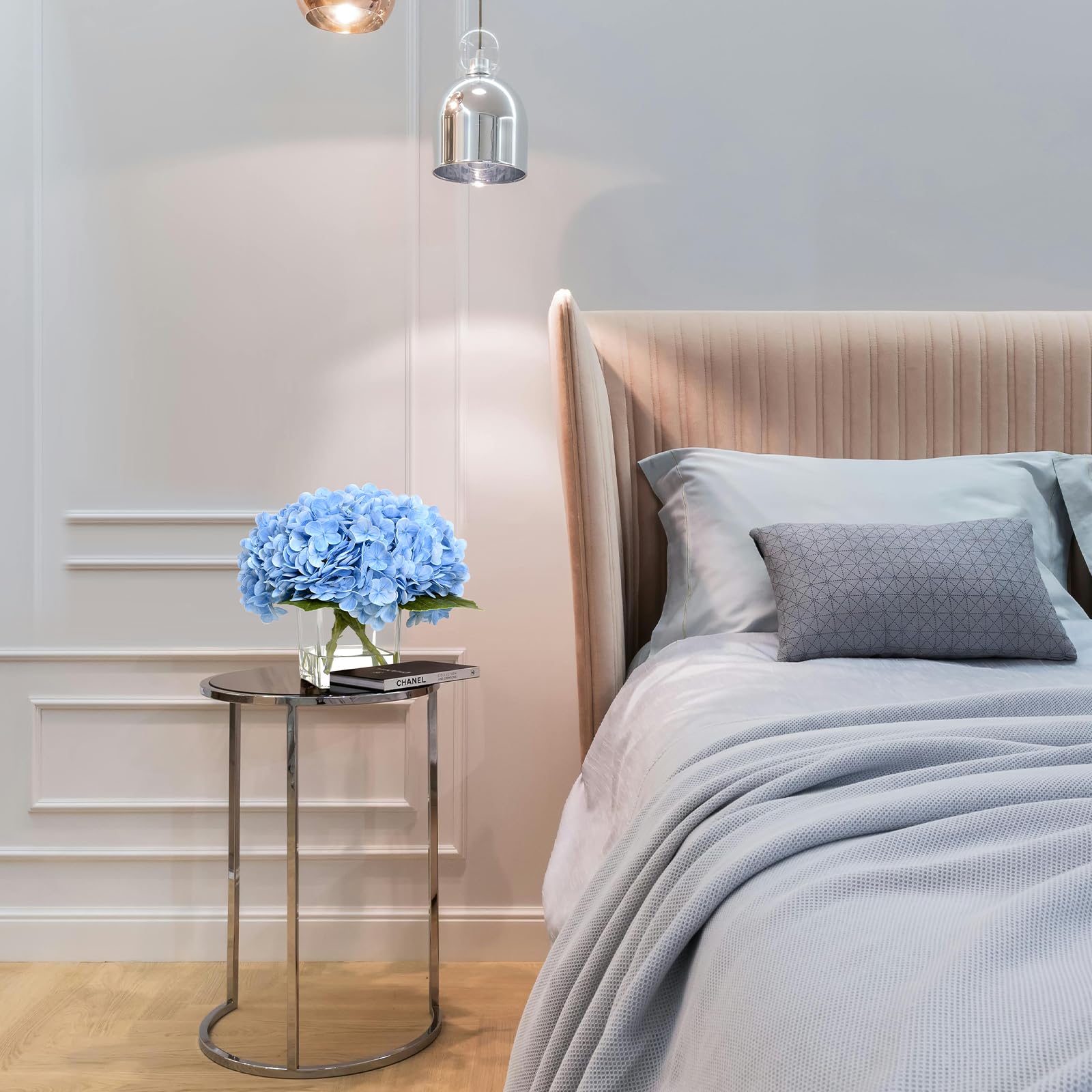 Luxury PU Fake Flowers in Vase with Faux Water