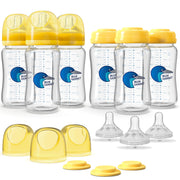 Multipurpose Anti-Colic Glass Baby Bottles with Slow Flow and Natural Flow Nipples